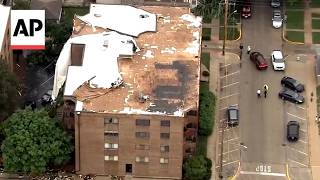 Storms knock out power in the Midwest and damage buildings