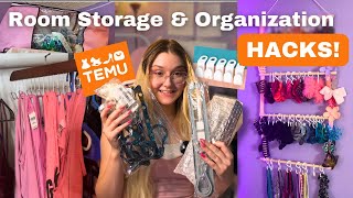 Organize your room with ONLY Temu Products! (storage, hangers & maximizing items)