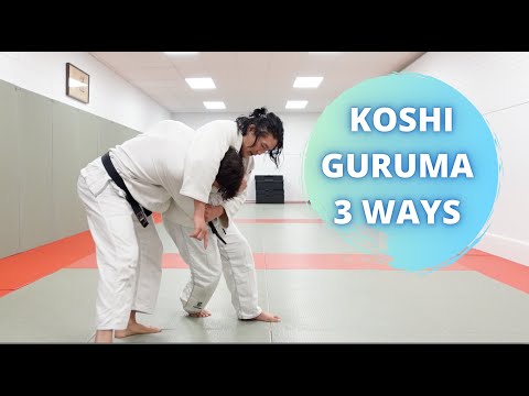 Koshi Guruma 3 ways — judo technique demonstration