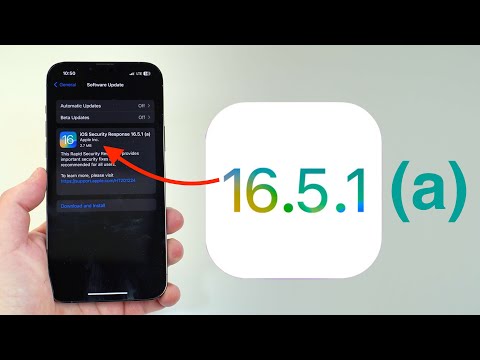 iOS 16.5.1 (a) - Urgent Rapid Security Response - Must Update!