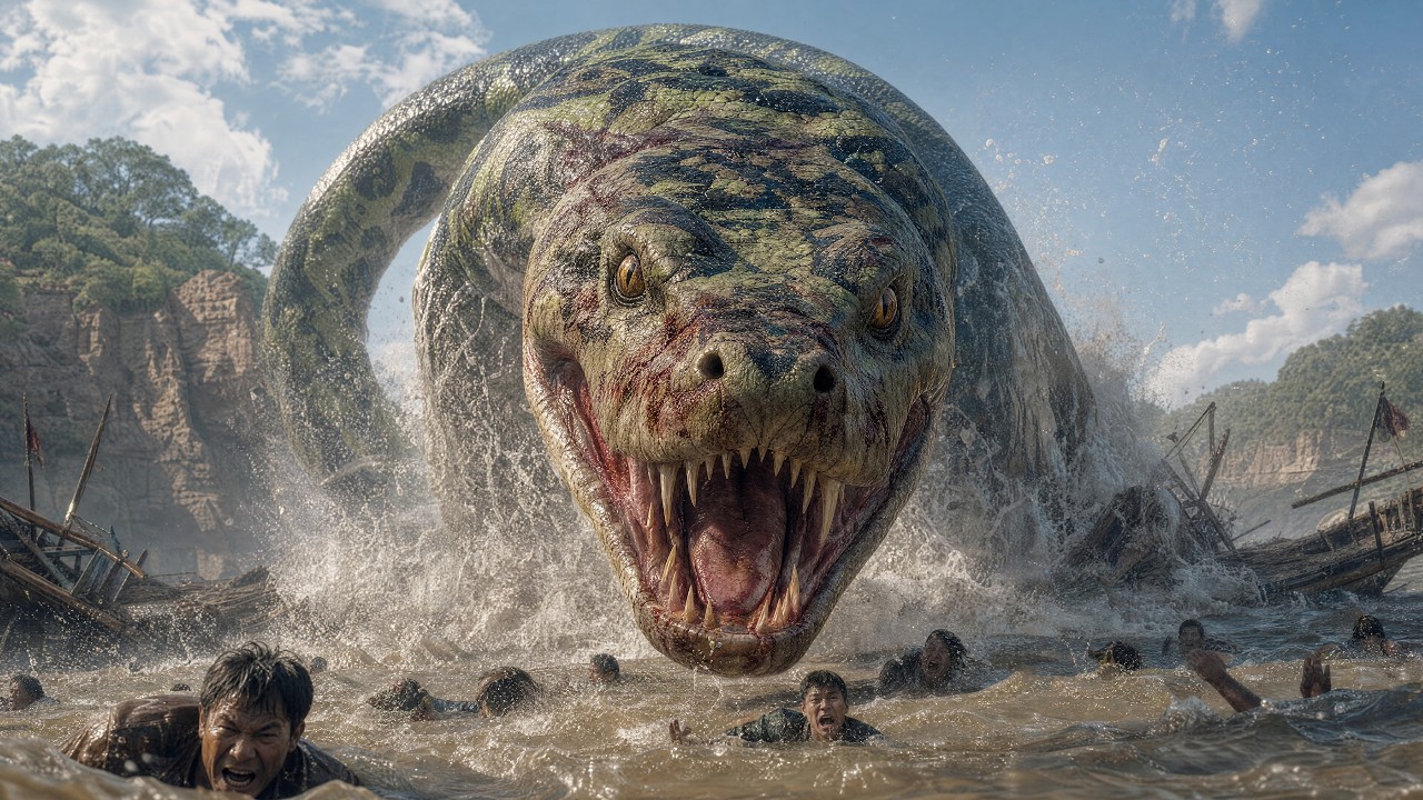 【2026 Newest Movie】Mutant Giant Snake Awakens in Cursed River 🐍 Devours Explorers Alive 😱