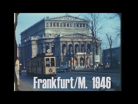Frankfurt /M. 1946 - Rund um die Alte Oper - Eishockey am Westend - original color - Echtfarbe
