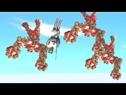 CLUMSY GIANT GOLEM BROTHERS VS PRIMATES + ANCIENT HUMANS  -   ARBS