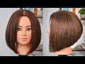 Stacked Bob Tutorial | How to Cut a Classic Bob | Angled Bob Haircut