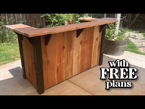 Outdoor Bar DIY (link for plans in description)