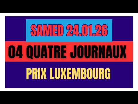 PRIX DE LUXEMBOURG 04 QUATRE JOURNAUX WEEKEND GAZETTE GENY COURSE PARIS TURF SAMEDI 24.01.26