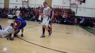 preview picture of video 'Mansfield vs Brookline Boys MIAA D1 South Playoff basketball game played on 2/27/15'