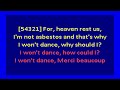 Blossom Dearie  - I Won't Dance (karaoke) - Lemmy Caution Karaoke Blossom Dearie  - I Won't Dance (karaoke)
