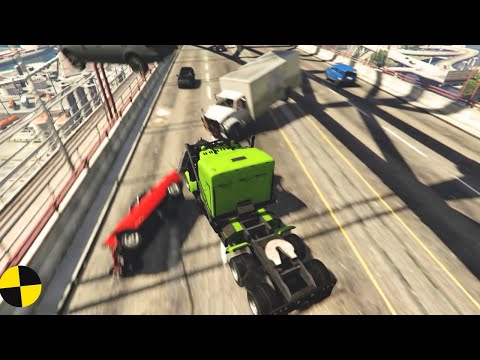 GTA 5 Phantom Wedge Truck Crashes Ep.34 Impact Compilation - Destruction | Crashstation