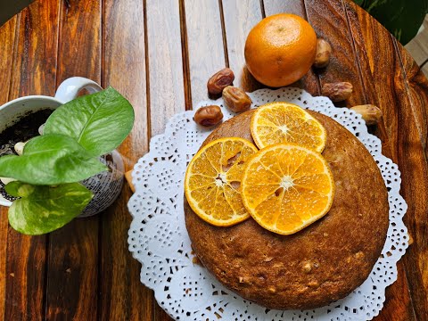 Deliciously Moist Eggless Orange, Dates & Walnut Cake Recipe! | Healthy Irresistible Dessert