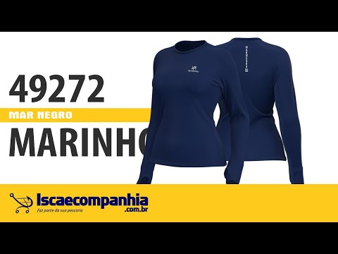 Vídeo Camiseta Feminina Poliamida Mar Negro 49272 - Marinho