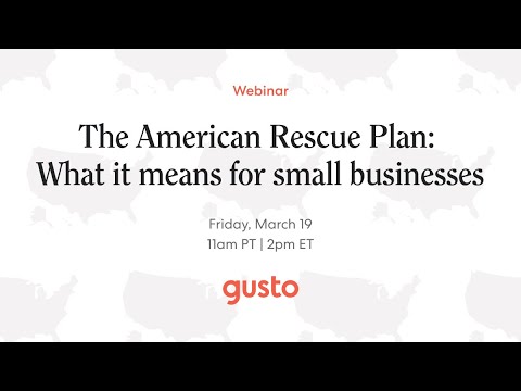 American Rescue Plan: A Full Breakdown for SMBs [WEBINAR]