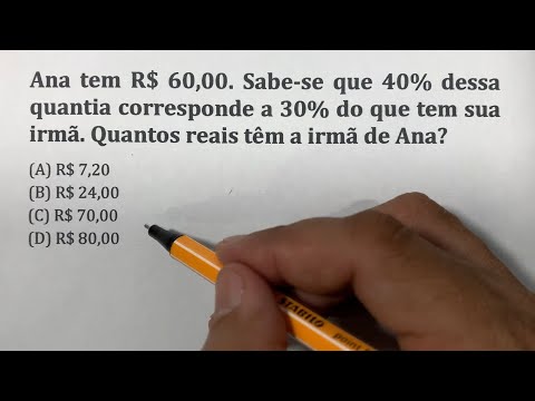 Problema de Porcentagem para Concursos