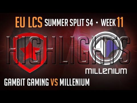 LCS Highlights Gambit Gaming vs Millenium Super Week 11 EU Summer 2014 GMB vs MIL S4 W11D2G5 Season
