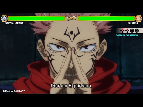 Sukuna vs Special Grade WITH HEALTHBARS | JUJUTSU KAISEN