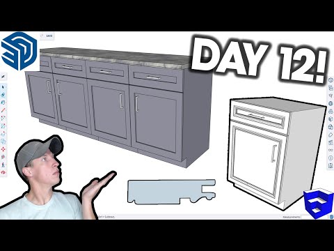 Learn SketchUp in 30 Days DAY 12 - Custom Cabinets!