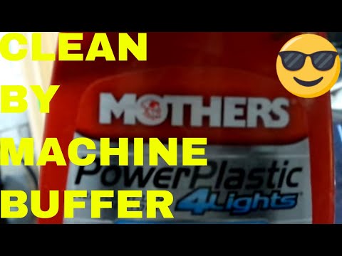 Mothers Power Plastics 4 Lights , Headlight Lens Restorer DIY & Review ,buffer