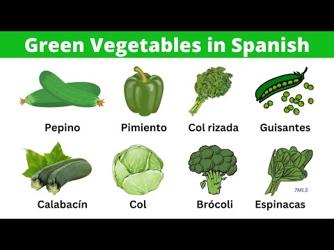 20 Green vegetable names in Spanish | Vegetables Vocabulary in Spanish!