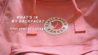 what's in my backpack? (freshman year of college)