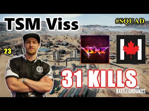PUBG - TSM Viss, Halifax & Vsnz - 31 KILLS  #SQUAD