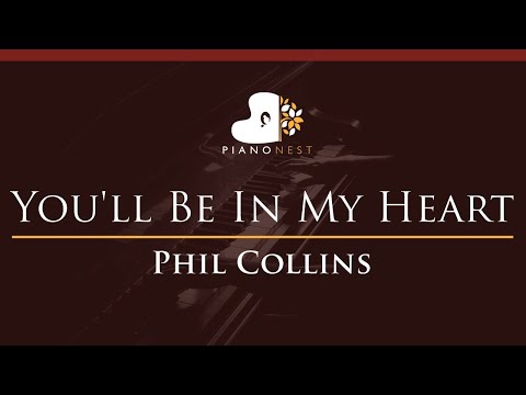 Phil Collins - You'll Be In My Heart - HIGHER Key (Piano Karaoke Instrumental)