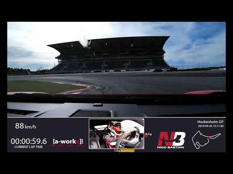 1:45,0 mit dem a-workx Porsche GT3RS am Hockenheimring