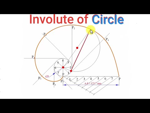 How to draw Involute of Circle of 40mm diameter || Engineering Drawing Tutorial||