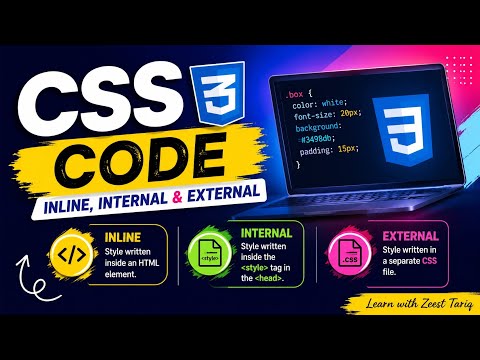 Css Inline Internal External Stylesheet Explained Complete Beginner Tutorial Html Css