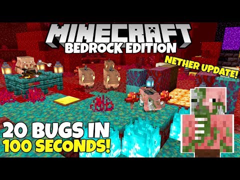 20 Minecraft Nether Update Bugs In 100 Seconds! (Bedrock Edition)