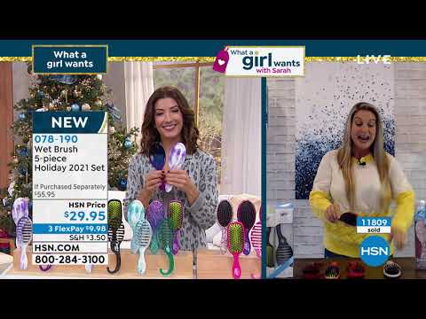 Wet Brush 5piece Holiday Blue Set