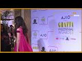Ufff Disha Patani Raises The Temprature In Hot Pink Saree Arrive At Grazia Millennial Awards 2023