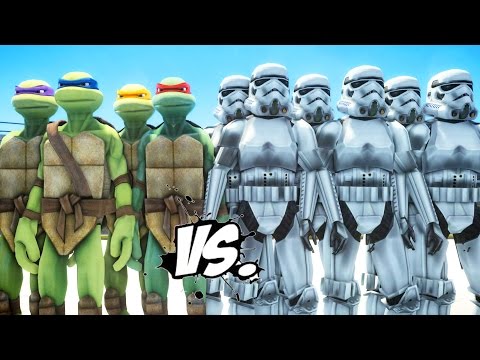 TEENAGE MUTANT NINJA TURTLES vs STORMTROOPERS ARMY