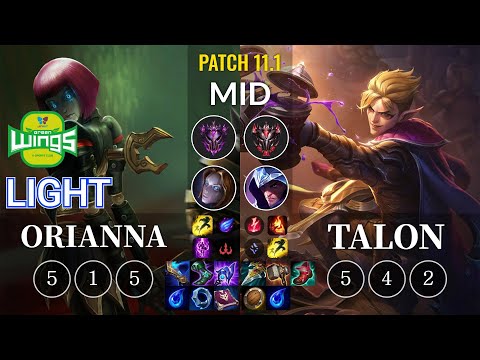JAG Light Orianna vs Talon Mid - KR Patch 11.1
