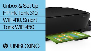 Unbox and Set Up the HP Ink Tank 310, Ink Tank Wireless 410 and Smart Tank Wireless 450 Series