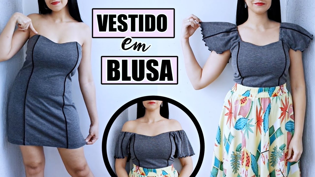 Watch Now Era um vestido que ficava caindo e virou uma blusa com alças Era um vestido que ficava caindo e virou uma blusa com alças