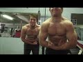 The Blonde Savage Hardcore Workout and Flexing with His Cousin