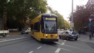 preview picture of video 'Straßenbahn am Fetscherplatz in Dresden'