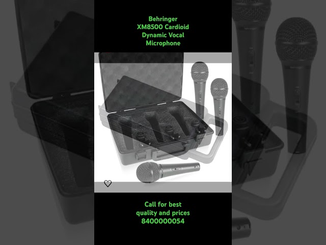 Vídeo relacionado con Behringer XM8500 Dynamic Cardioid Vocal Microphone, XLR Output, for Live Sound and Mic-Level Recording Applications