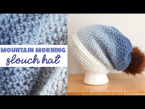 Pretty & COZY Hat! (Mountain Morning Crochet Slouch Hat)