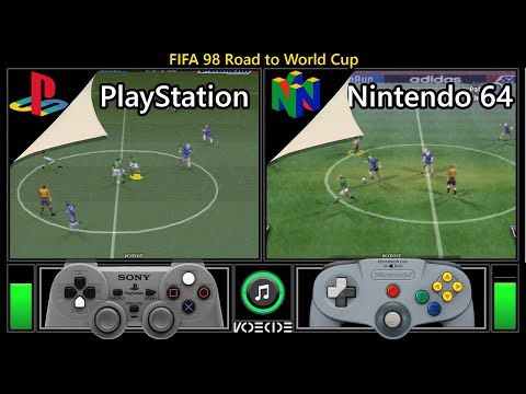 Fifa 98 Road to World Cup (PlayStation vs Nintendo 64) Real Hardware Comparison