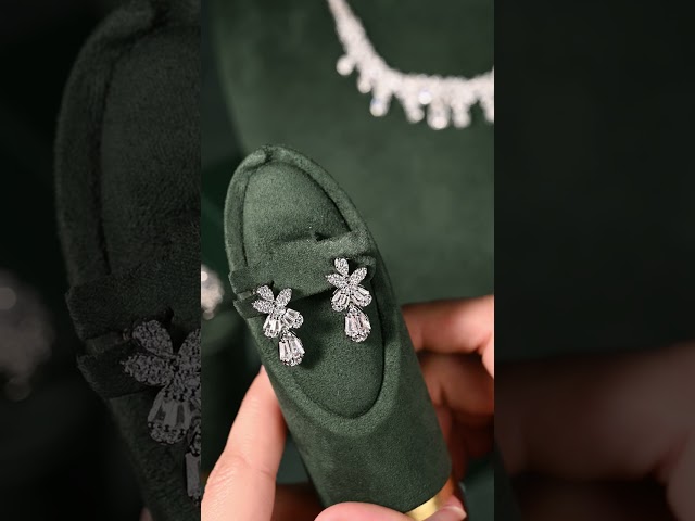 طقم زركون فاخر بلمعة الألماس للمناسبات