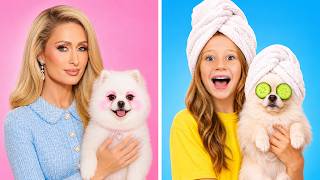 Nastya and Paris Hilton teamed up to take care of their pets by playing 