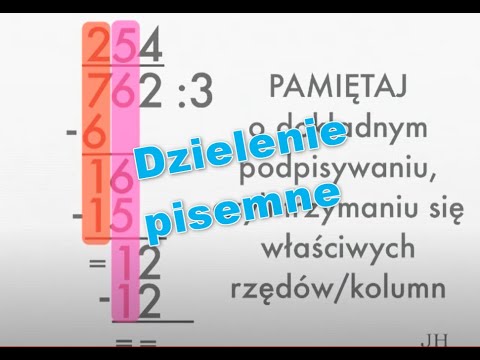 Dzielenie pisemne (znakomicie wytłumaczone) - zrozumiesz!