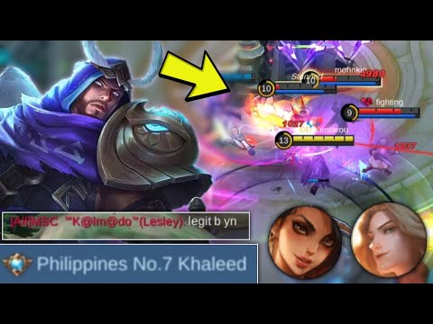 HOW TO DESTROY EVERY LANE USING KHALEED 🔥💯 | Top Global Khaleed Best Build and Emblem 2022