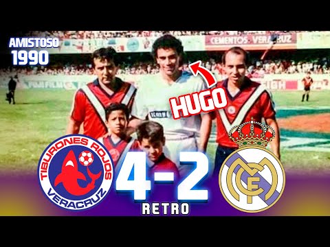 PARTIDAZO 🦈Veracruz 4-2 Real Madrid 👑 - Amistoso 1990