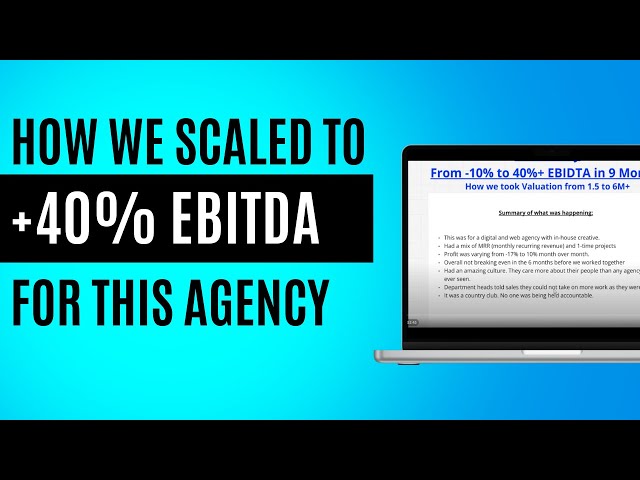 From -10 to 40+ EBITDA in 9 Months