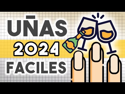 3 DISEÑOS de UÑAS AÑO NUEVO 2024 · ¡FÁCILES DE HACER! 💅🏼🎉