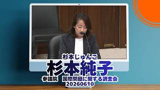 25:23から参政党【杉本じゅんこ】【杉本純子】🍊参議院国際問題に関する調査会🍊20260610　#参政党 #杉本じゅんこ