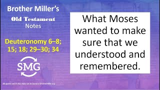 Come, Follow Me - Deuteronomy 6–8; 15; 18; 29–30; 34