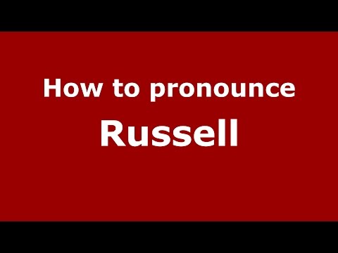 How to pronounce Russell